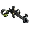 HHA Sports Bow Sight Tetra Max Tournament 5519 W/.010 1 Pin 1 5/8″ Scope Short Bar Right Hand SB-TMX-TE-5510 W/ Free Sight Light