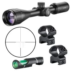 Hawke Optics Vantage IR Scope 4-12×40 Rimfire .22 WMR Reticle 14242 Combo W/Level & Mounts (14242+64101+22113)