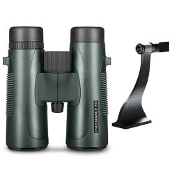 Hawke Optics Binocular Endurance ED 8×42 Green 36205 Combo Pack W/ Tripod Adapter (36205 & 64104)