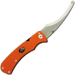 Outdoor Edge Zip-Pro Folding Gutting Hunting Knife 3″ 7Cr17 Steel Blade G10 Handle Blaze Orange ZO-10C