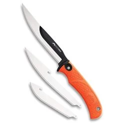 Outdoor Edge RazorMax Replaceable Fixed Blade Skinning & Boning Hunting Knife With Nylon Sheath Blaze Orange RMB-20