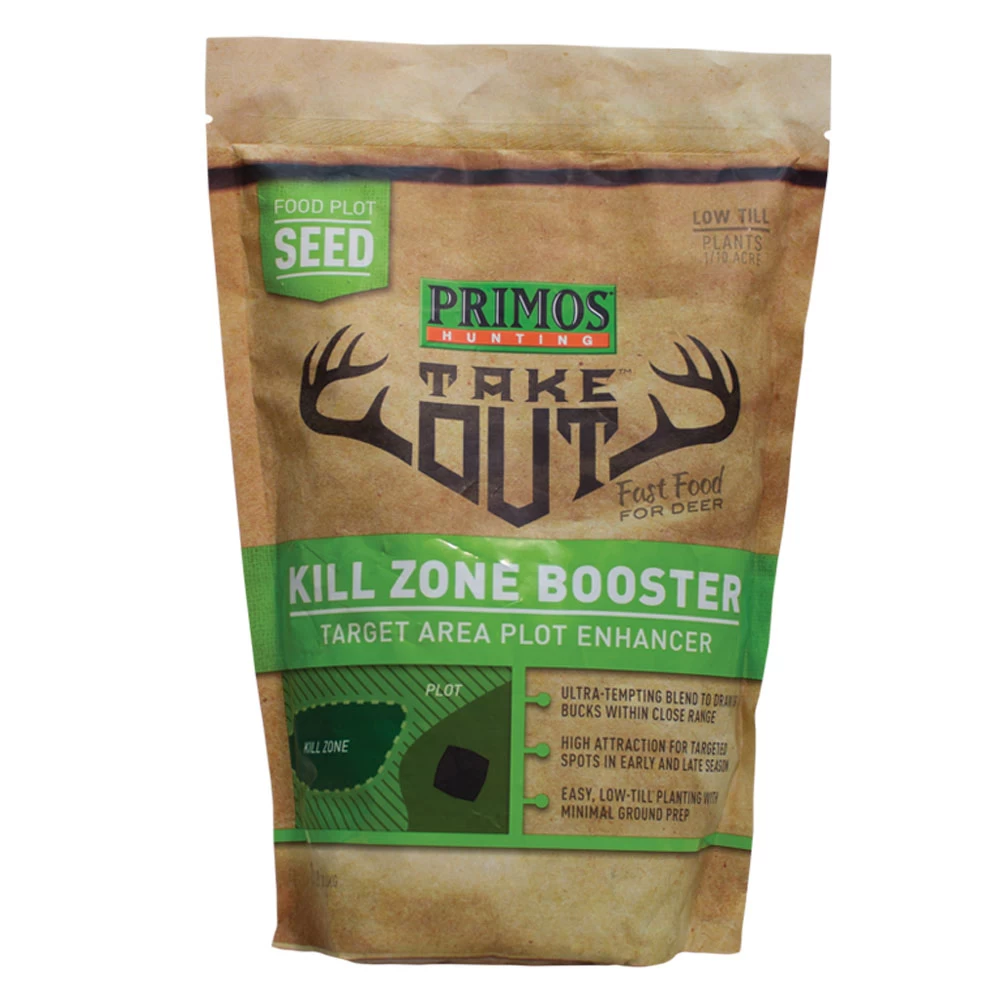 Primos Hunting Take Out Food Plot Seed Kill Zone Booster 1.5lbs 58583 1 Primos Hunting Take Out Food Plot Seed Kill Zone Booster 1.5lbs 58583