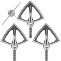 SIK Broadheads F4CB Crossbow 3pk 4 Blade Fixed 100 Grain 1.35″ Cutting Diameter ABH102F4CB