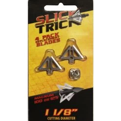 Slick Trick Broadhead Magnum 1 1/8″ Replacement Blades 100/125 Grain 4 Pack 15STXBLM