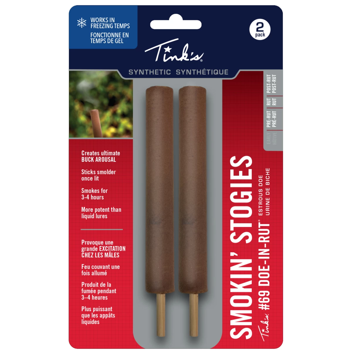 Tink’s Scents Smokin Sticks Stogies Synthetic #69 Doe-In-Rut 2 Pack W6115 1 Tink’s Scents Smokin Sticks Stogies Synthetic #69 Doe-In-Rut 2 Pack W6115