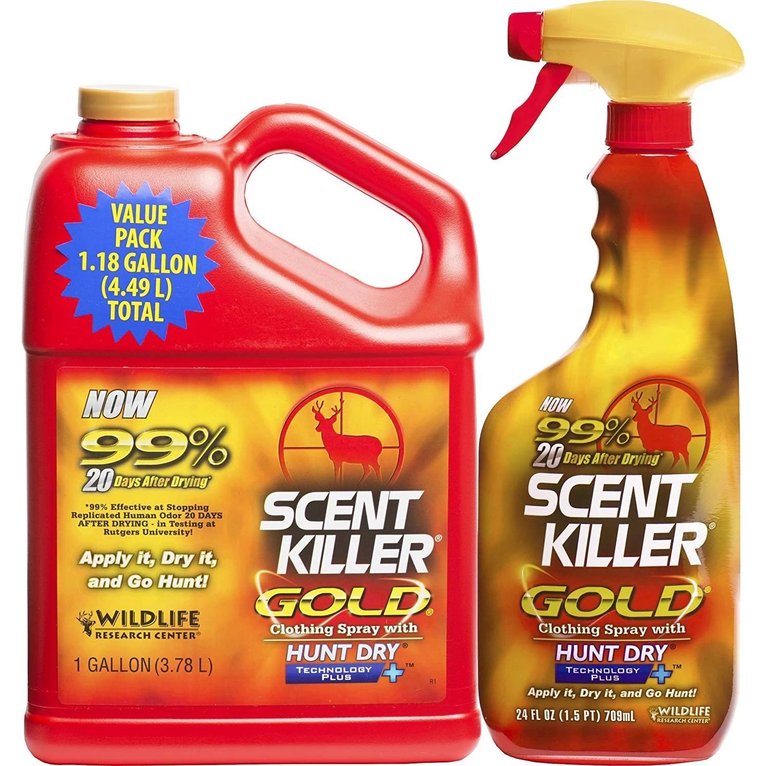 Wildlife Research Center Scent Killer Gold Clothing Spray With Hunt Dry 1 Gallon Bonus Pack 1268 1 Wildlife Research Center Scent Killer Gold Clothing Spray With Hunt Dry 1 Gallon Bonus Pack 1268